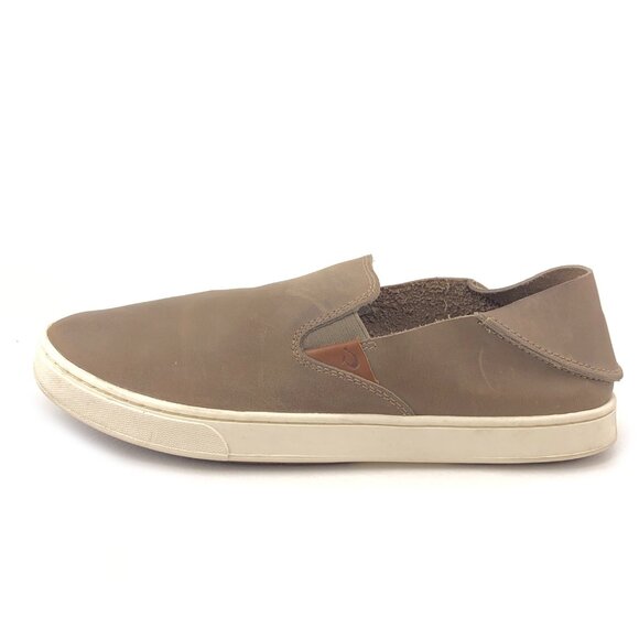 OluKai Shoes - OluKai Pehuea Leather Drop Heel Slip on Shoes 9.5